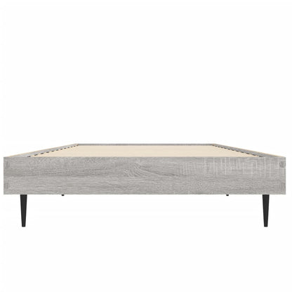 Bed Frame without Mattress Grey Sonoma 75x190 cm Small Single Engineered Wood