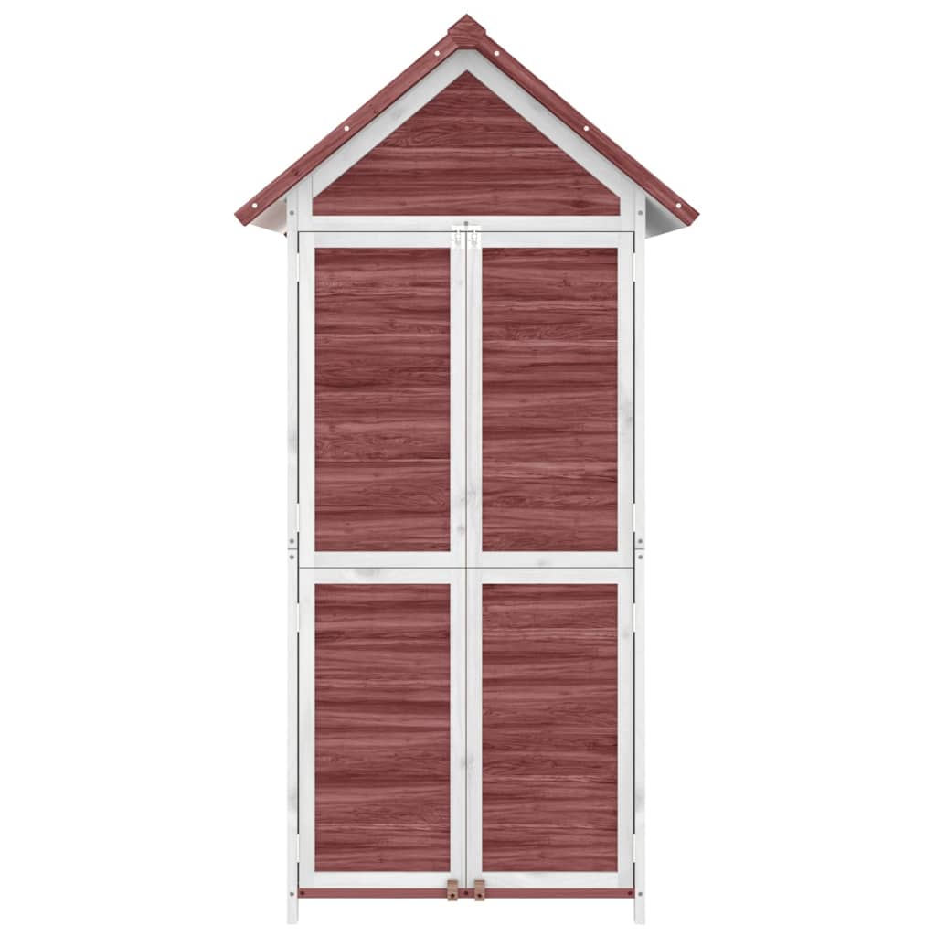 Garden Tool Shed Mocha 89x52.5x175 cm Solid Wood Pine