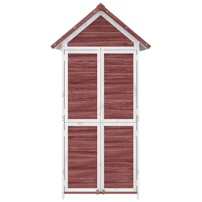 Garden Tool Shed Mocha 89x52.5x175 cm Solid Wood Pine