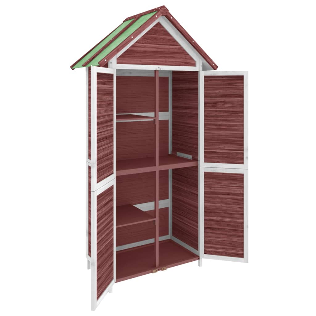 Garden Tool Shed Mocha 89x52.5x175 cm Solid Wood Pine