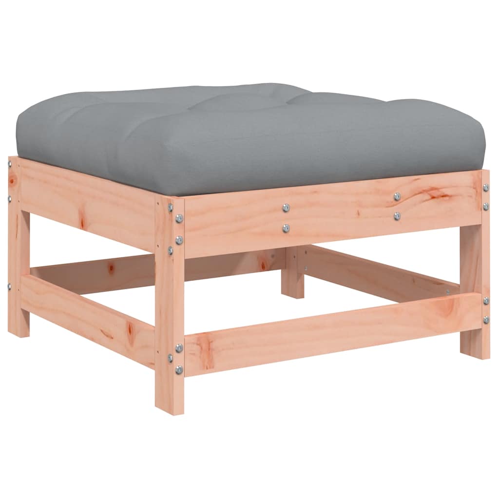 Garden Footstools with Cushions 2pcs Solid Wood Douglas