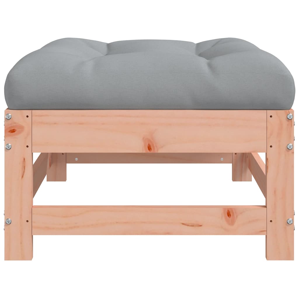 Garden Footstools with Cushions 2pcs Solid Wood Douglas