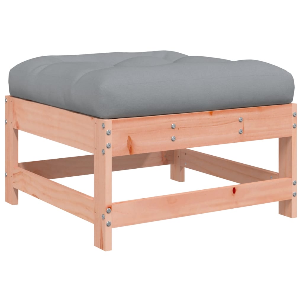 Garden Footstools with Cushions 2pcs Solid Wood Douglas