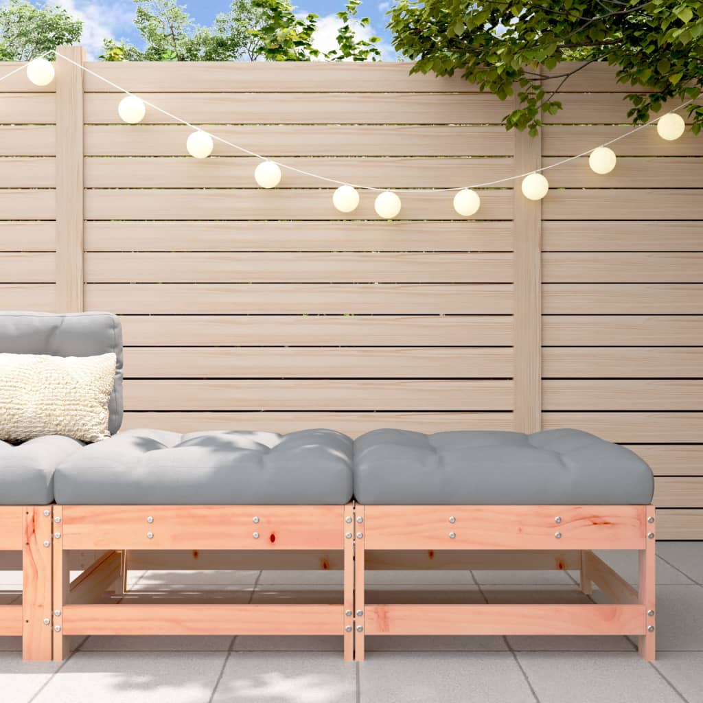Garden Footstools with Cushions 2pcs Solid Wood Douglas