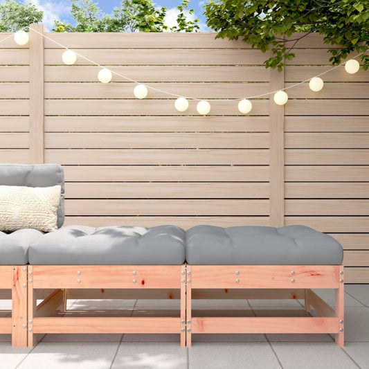 Garden Footstools with Cushions 2pcs Solid Wood Douglas