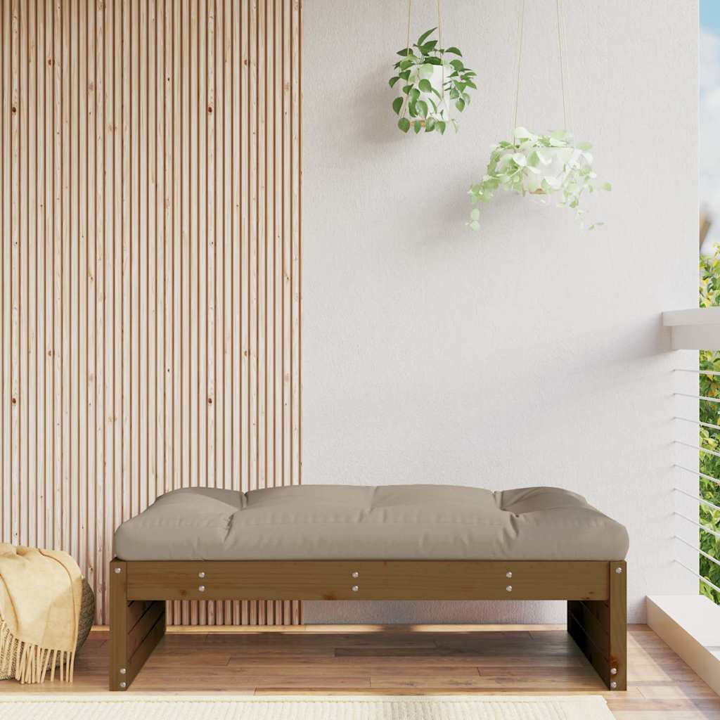 Garden Footstool Honey Brown 120x80 cm Solid Wood Pine