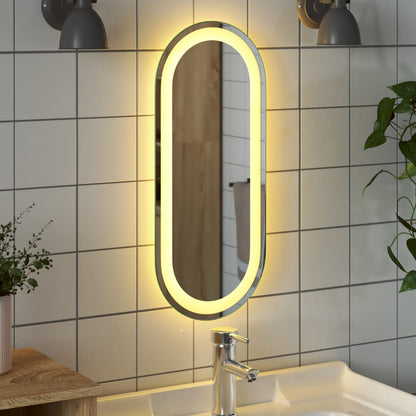 LED Bathroom Mirror 60x25 cm Oval