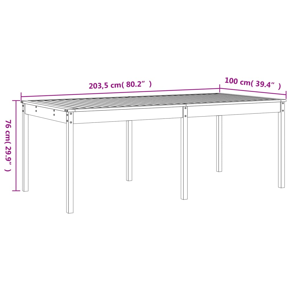 17 Piece Garden Dining Set Honey Brown Solid Wood Pine