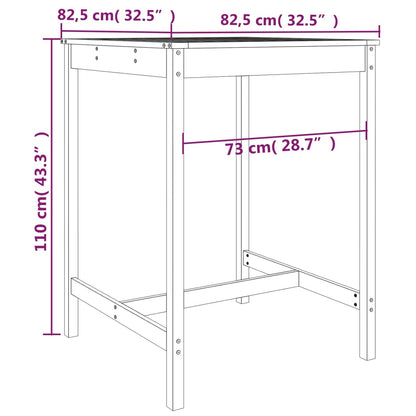 3 Piece Garden Bar Set Solid Wood Pine