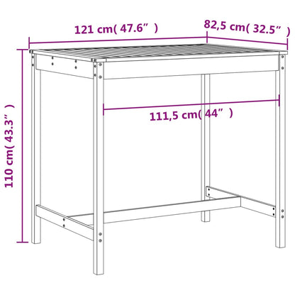 5 Piece Garden Bar Set Solid Wood Douglas