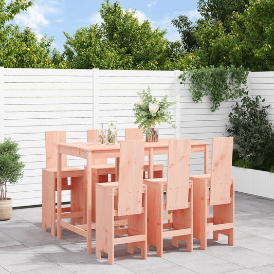 7 Piece Garden Bar Set Solid Wood Douglas