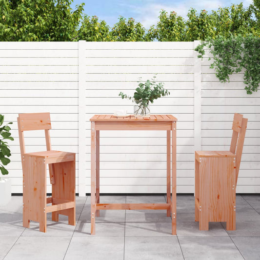 3 Piece Garden Bar Set Solid Wood Douglas