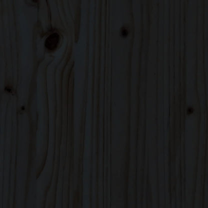 Garden Footstool Black 120x80 cm Solid Wood Pine