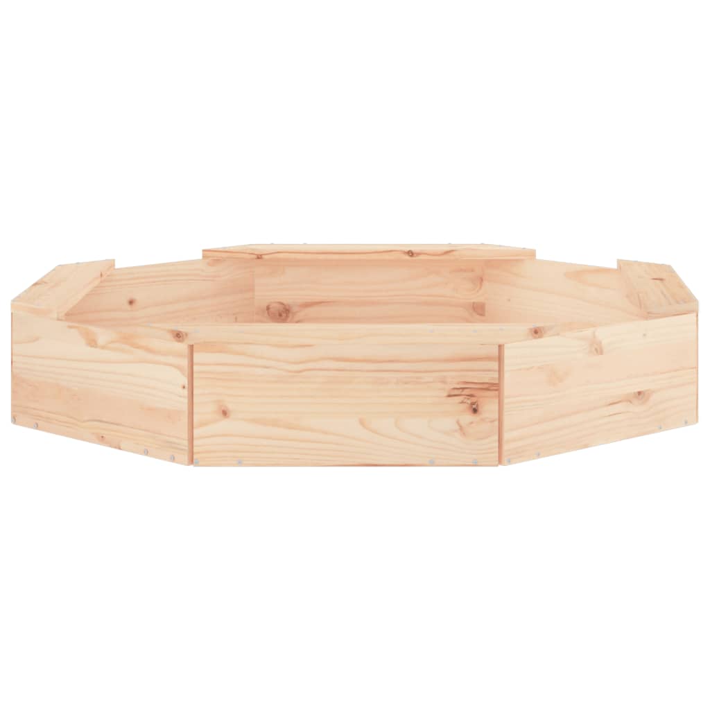 Sandbox with Seats Octagon Solid Wood Pine