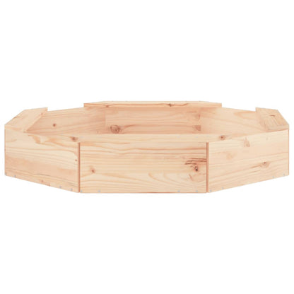 Sandbox with Seats Octagon Solid Wood Pine