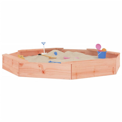 Sandbox with Seats Octagon Solid Wood Douglas