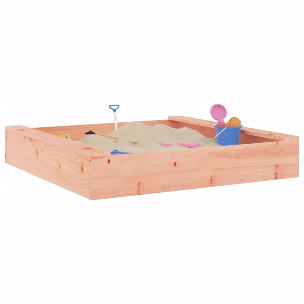 Sandbox with Seats Square Solid Wood Douglas