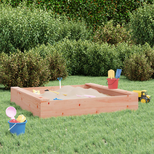 Sandbox with Seats Square Solid Wood Douglas