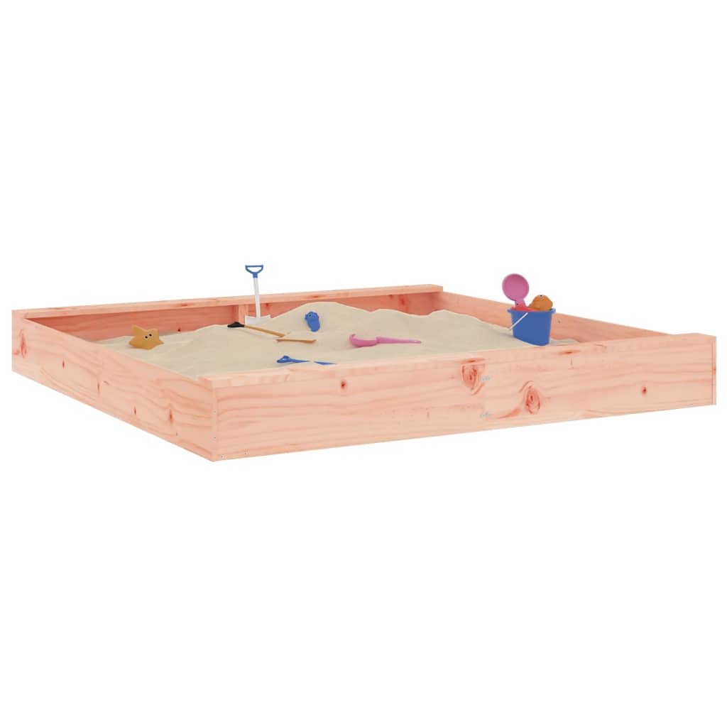 Sandbox with Seats Square Solid Wood Douglas