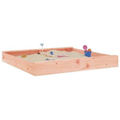 Sandbox with Seats Square Solid Wood Douglas