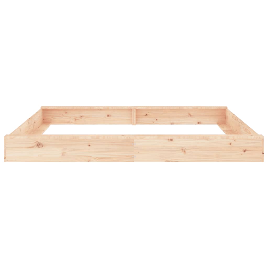 Sandbox with Seats Square Solid Wood Pine