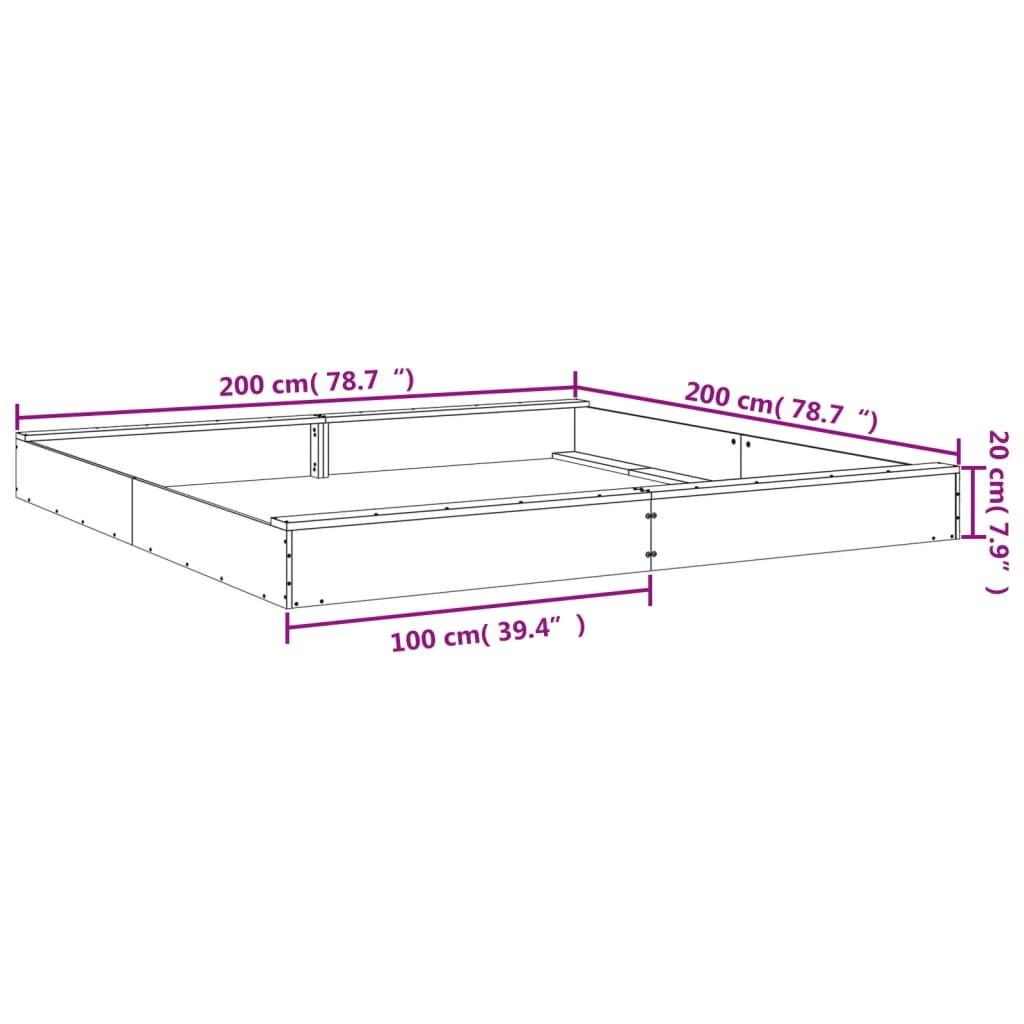 Sandbox with Seats Black Square Solid Wood Pine