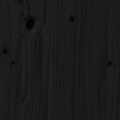 Sun Loungers 2 pcs Black 199.5x60x74 cm Solid Wood Pine