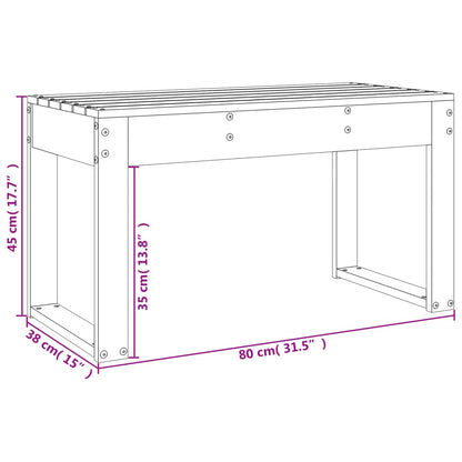 Garden Bench 80x38x45 cm Solid Wood Douglas