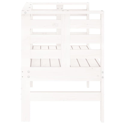 Garden Bench White 111.5x53x71 cm Solid Wood Pine