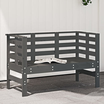 Garden Bench Grey 111.5x53x71 cm Solid Wood Pine