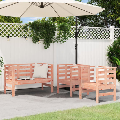 3 Piece Garden Lounge Set Solid Wood Douglas