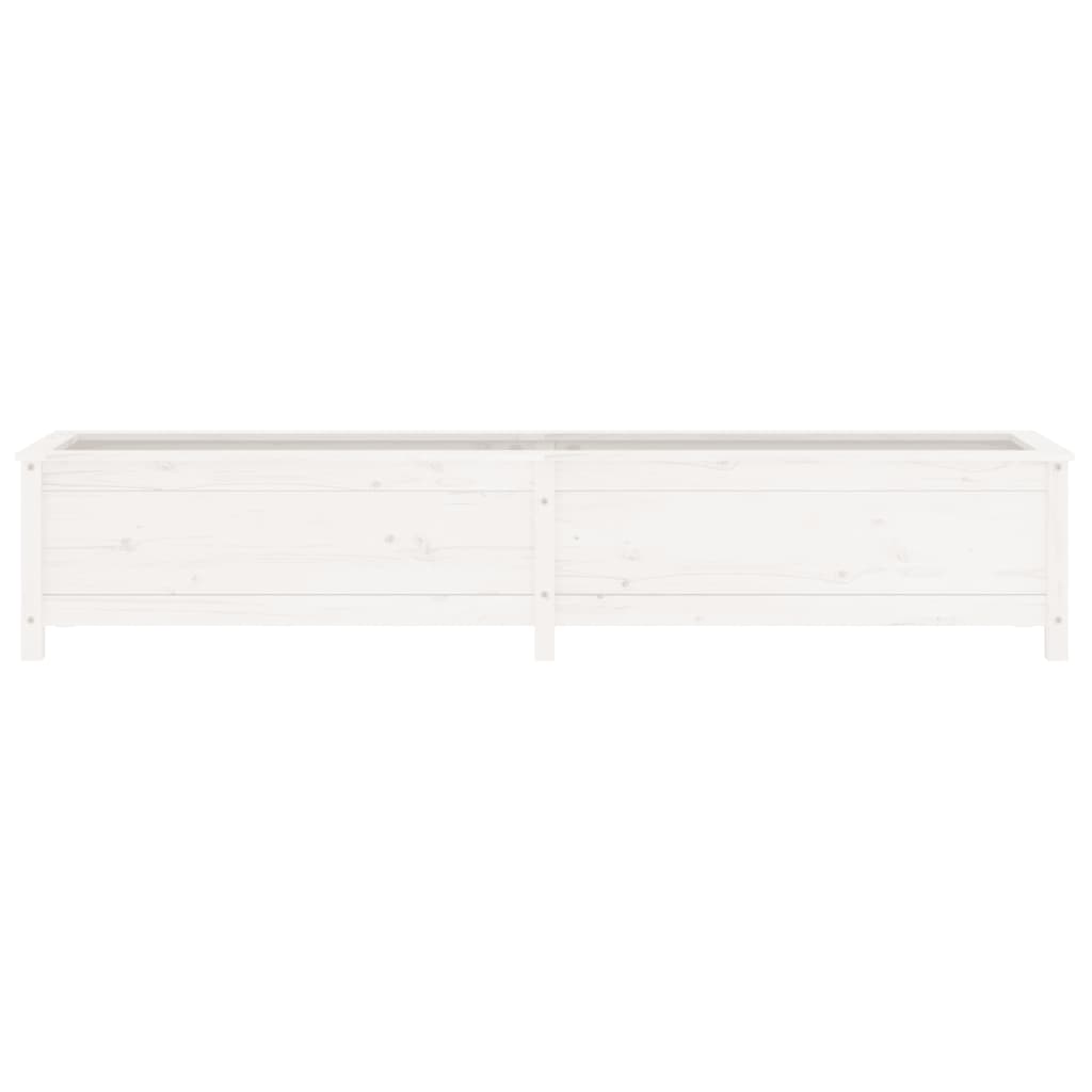 Garden Raised Bed White 199.5x40x39 cm Solid Wood Pine