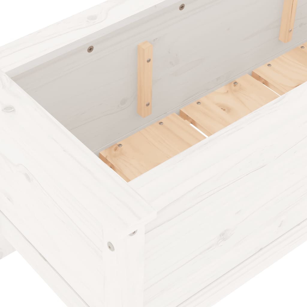 Garden Raised Bed White 199.5x40x39 cm Solid Wood Pine