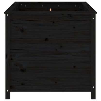 Garden Planter Black 82.5x82.5x78 cm Solid Wood Pine