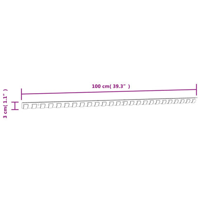 Mounting Rail Silver 1 m Stainless Steel