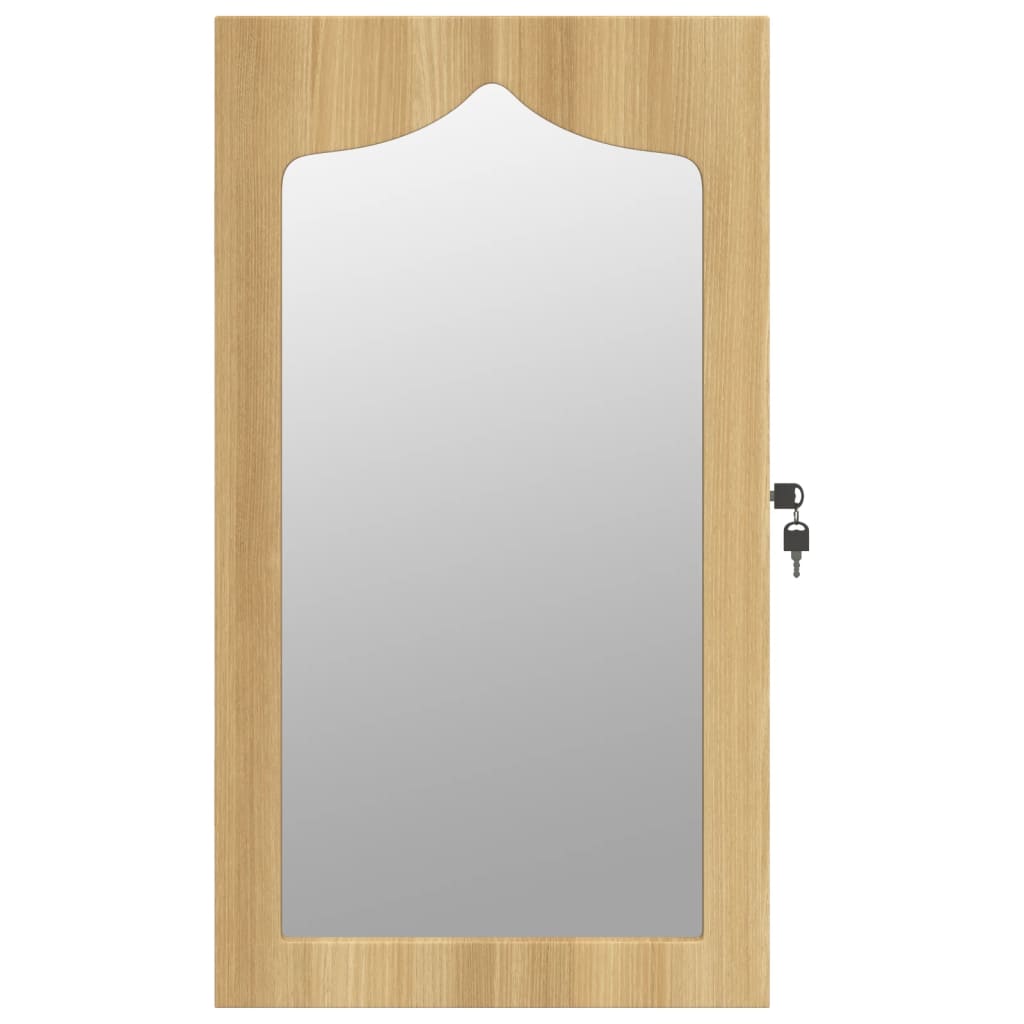 Mirror Jewellery Cabinet Wall Mounted 37.5x10x67 cm