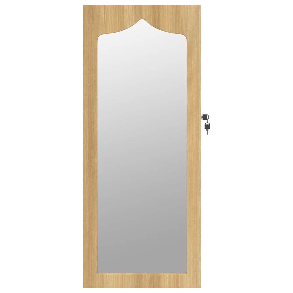 Mirror Jewellery Cabinet Wall Mounted 37.5x10x90 cm