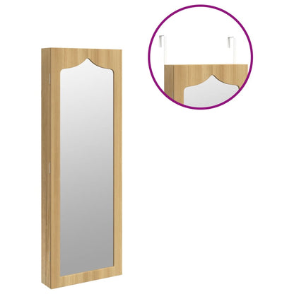 Mirror Jewellery Cabinet Wall Mounted 37.5x10x106 cm