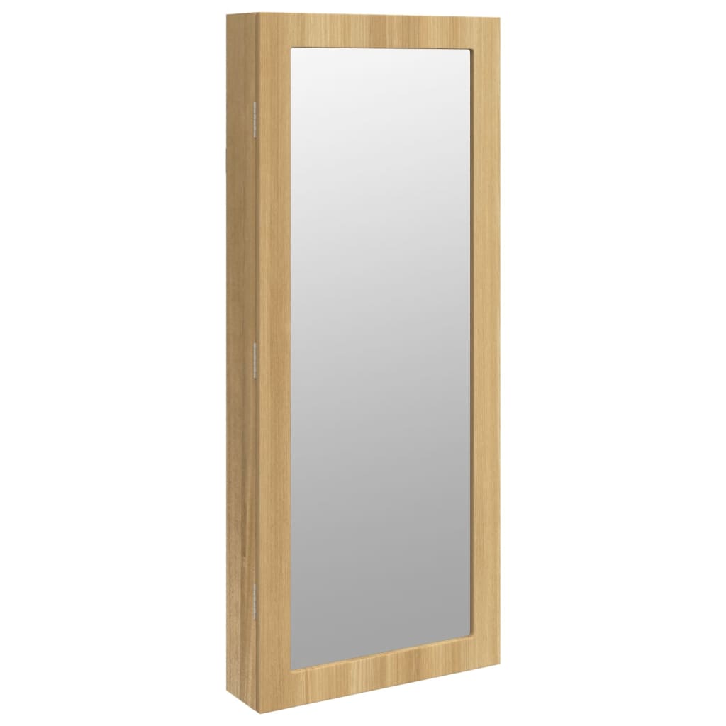 Mirror Jewellery Cabinet with LED Lights Wall Mounted