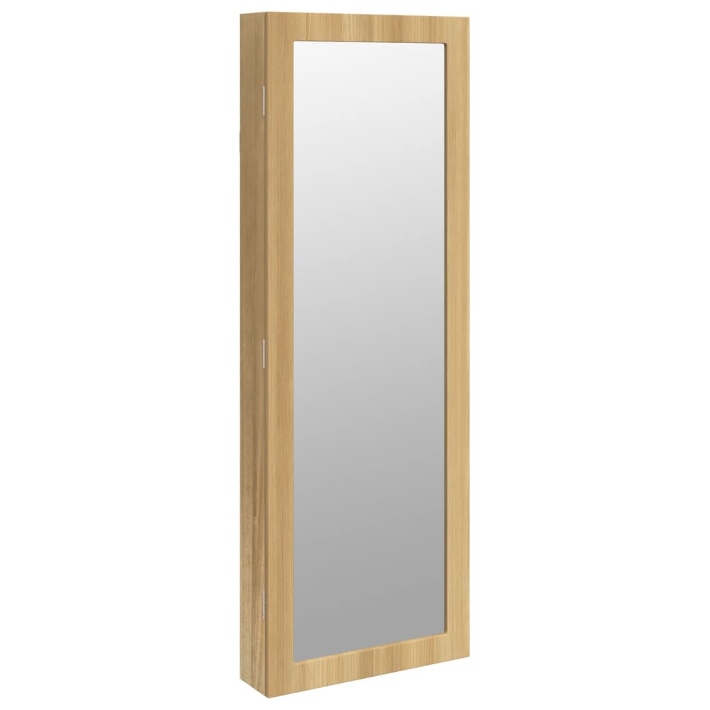 Mirror Jewellery Cabinet with LED Lights Wall Mounted