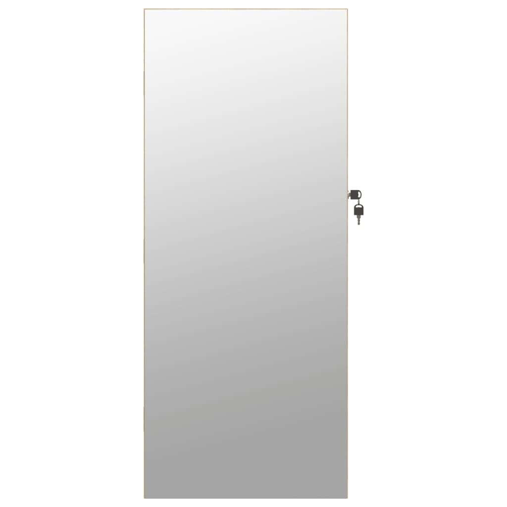 Mirror Jewellery Cabinet with LED Lights Wall Mounted