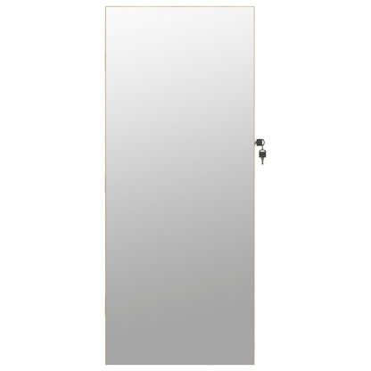 Mirror Jewellery Cabinet with LED Lights Wall Mounted