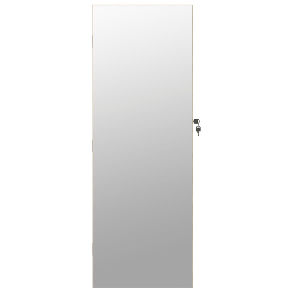 Mirror Jewellery Cabinet with LED Lights Wall Mounted