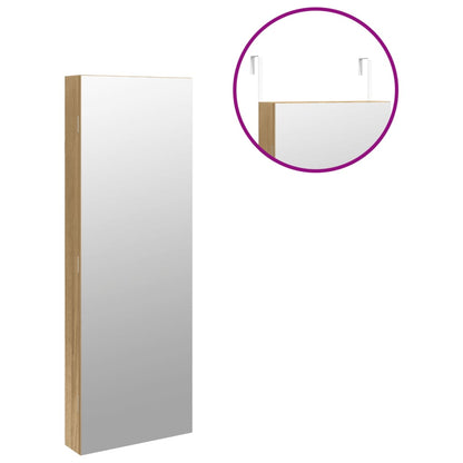 Mirror Jewellery Cabinet with LED Lights Wall Mounted