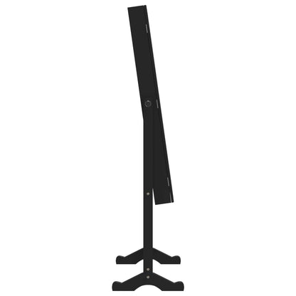 Mirror Jewellery Cabinet with LED Lights Free Standing Black
