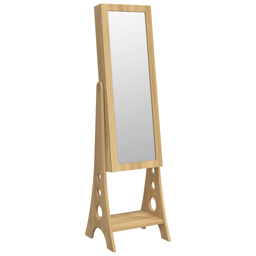 Mirror Jewellery Cabinet with LED Lights Free Standing