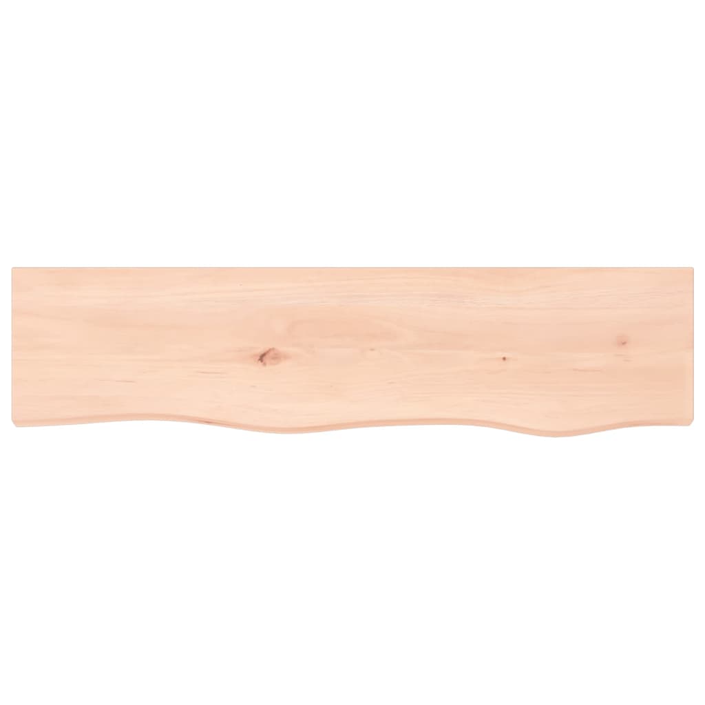 Wall Shelf 80x20x6 cm Untreated Solid Wood Oak