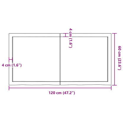 Wall Shelf 120x60x(2-4) cm Untreated Solid Wood Oak