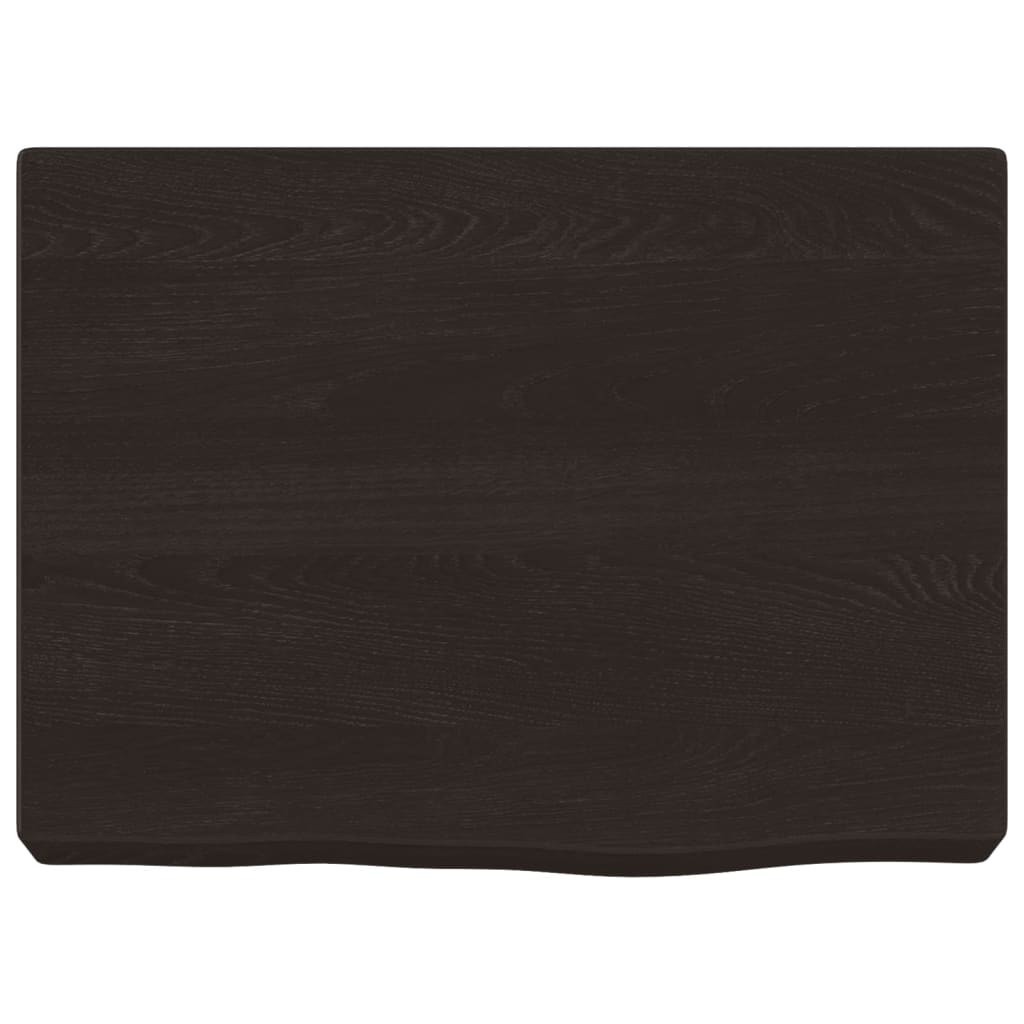 Wall Shelf Dark Brown 40x30x(2-4) cm Treated Solid Wood Oak