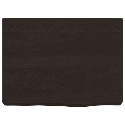 Wall Shelf Dark Brown 40x30x(2-4) cm Treated Solid Wood Oak